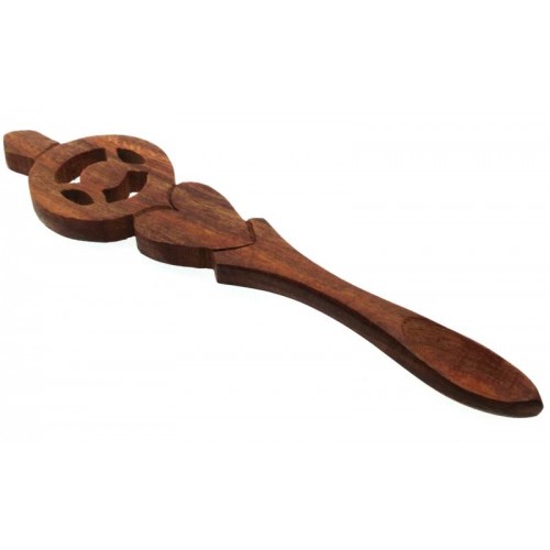 Wooden Triple Moon Ritual Altar Spoon